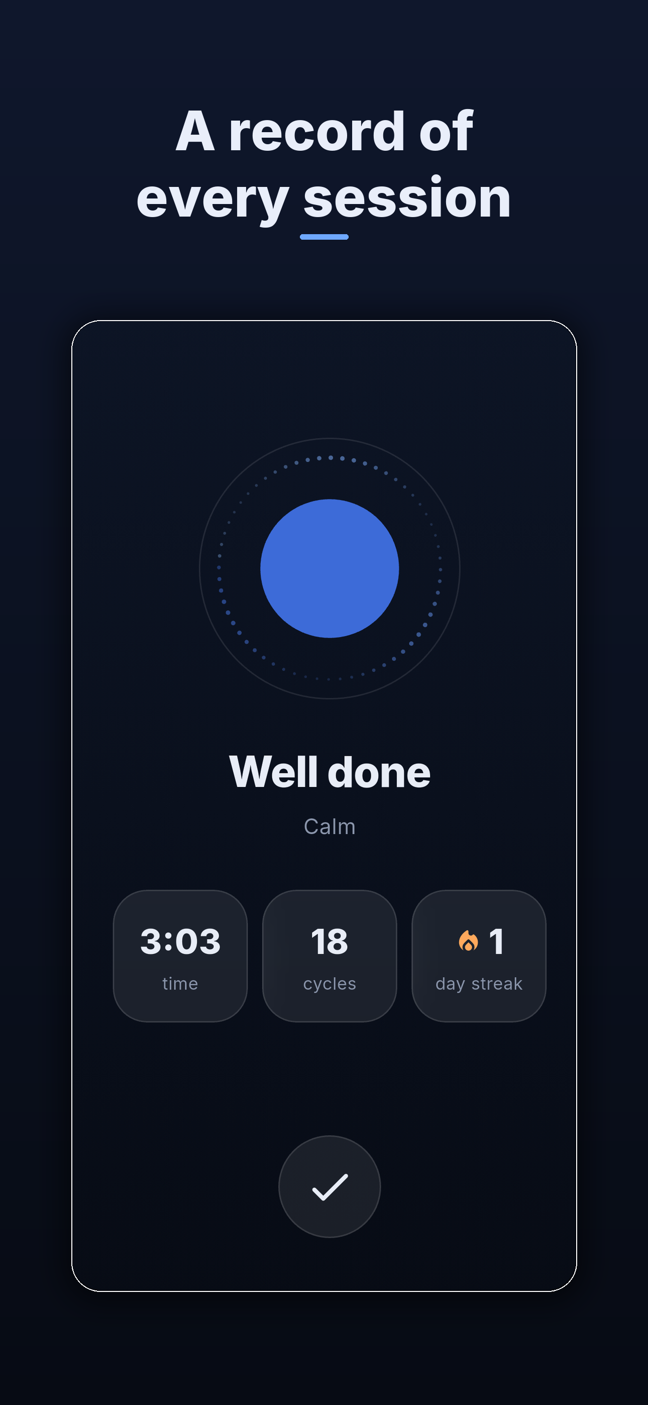The end of a session — time, cycles and the day streak