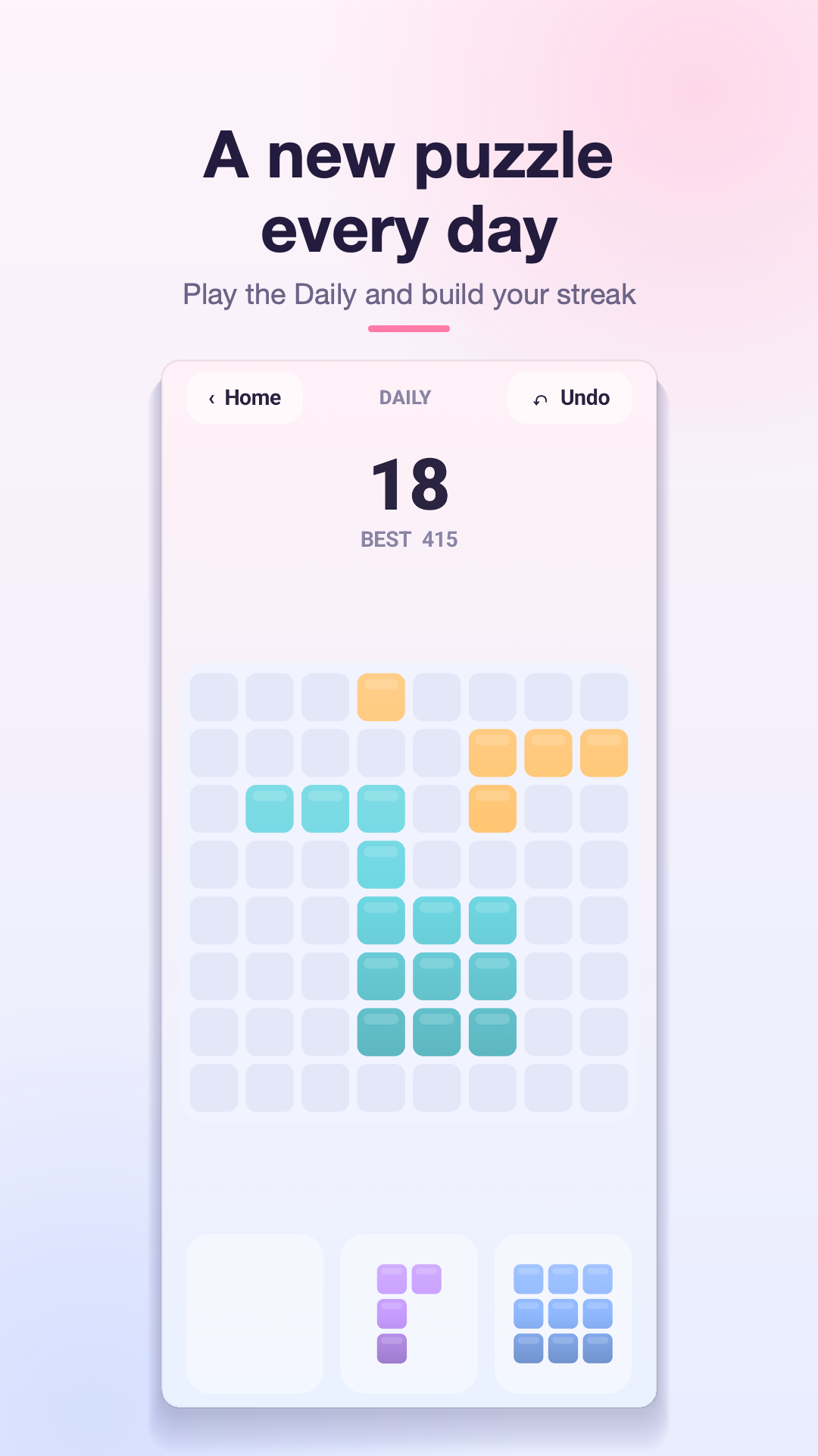 Daily challenge — a new hand-dealt puzzle every day with a global leaderboard