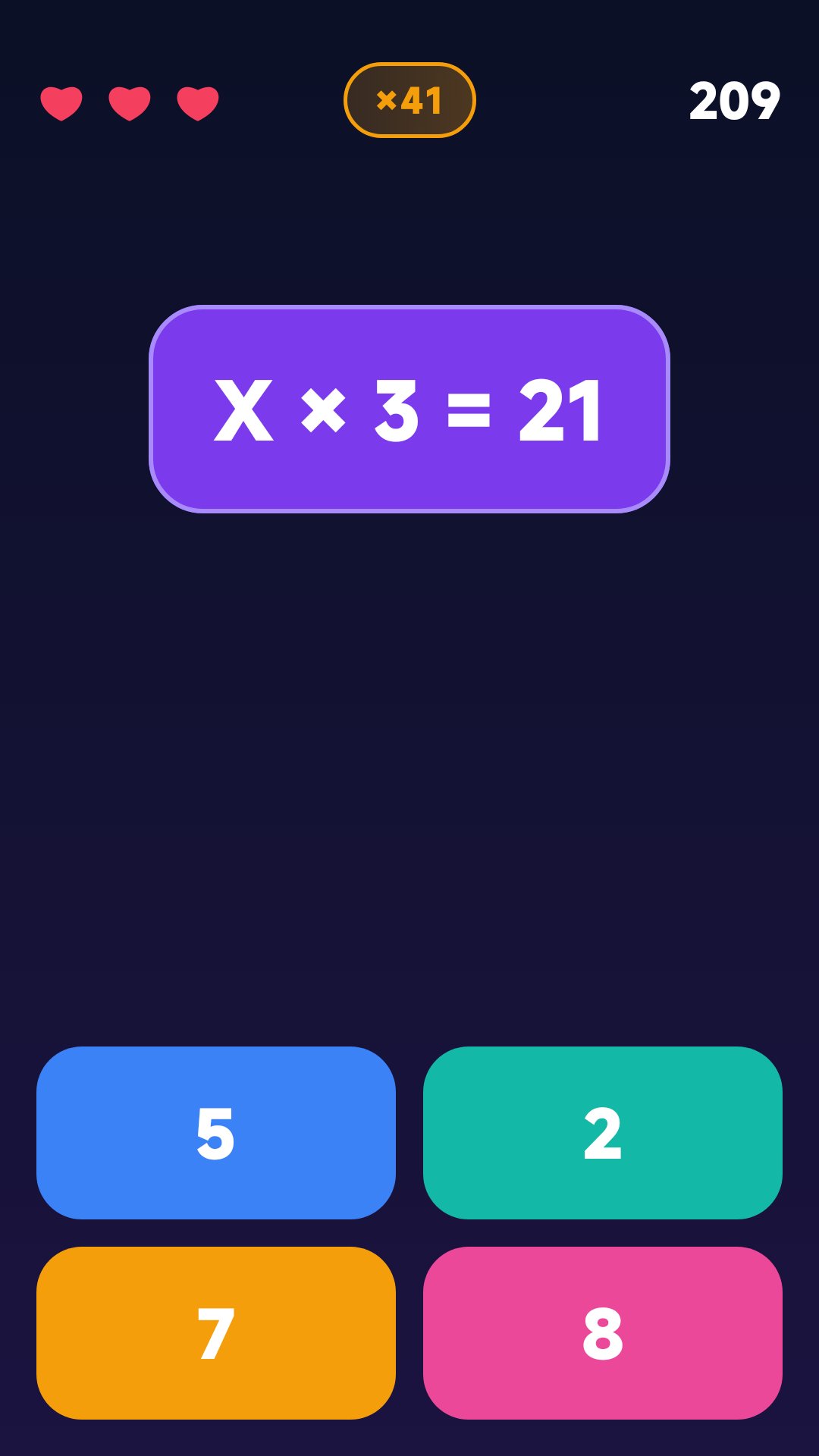 An equation problem at a 41x score multiplier